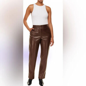 Babaton vegan Leather Command pants Sz 2